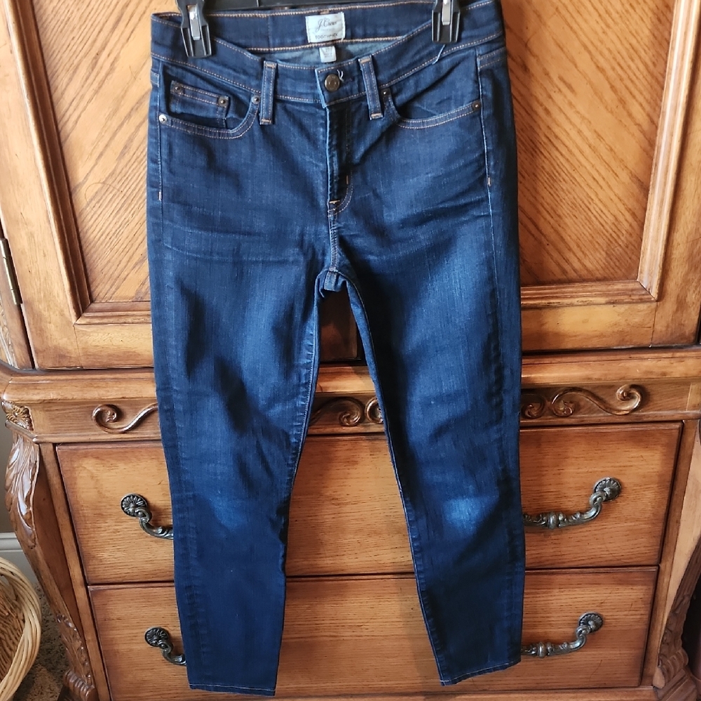 J. Crew Toothpick Dark Wash Jeans 27